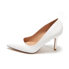 Shop White Synthetic Sexy Pointy Toe Stiletto Heel Womens Dress Shoes Pumps color White for Anniversary, Party, Wedding, Work with worldwide Free shipping & Free return. Suede Fabric, Pointed Toe Heels, Dress Shoes Womens, Shoes Heels Pumps, Shoe Size Chart, White Shop, Pump Shoes, Kitten Heels, Stiletto Heels