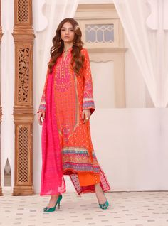 Printed Kameez Trouser and Dupatta Pakistani Eid Dress is a breathtaking attire to have an elegant appearance on the festive occasion. This stunning Salwar Kameez dress is adorned with lavish designs and beautiful digital print, making it your foremost priority for the big day. Kameez: Beautiful digital printed kameez is a magnificent attire to pair with trousers. The kameez comes in premium Silk viscose fabric. The Premium contrast of colors and fine details make this kameez a charismatic maste Semi-stitched Digital Print Salwar Kameez, Diwali Saree Dress With Digital Print, Pink Digital Print Dress For Festive Occasion, Pink Dress With Digital Print For Festive Occasion, Eid Straight Kurta With Digital Print, Eid Digital Print Straight Kurta Dress, Eid Straight Kurta Dress With Digital Print, Eid Dresses In Jamawar With Naqshi Detailing, Eid Jamawar Dresses With Naqshi Detailing