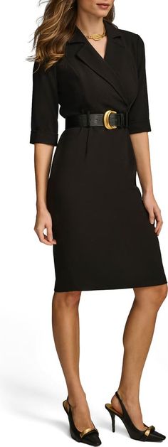 Donna Karan New York Belted Faux Wrap Sheath Dress | Nordstrom Legs And Heels, Donna Karan, Nordstrom Dresses, Sheath Dress, Nordstrom, New York, Heels, Free Shipping, Dresses