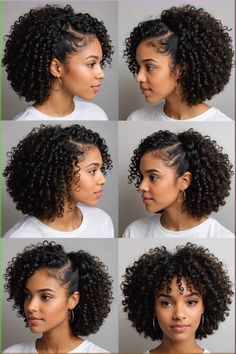 Step-by-Step Tutorial: Create a Stunning Braided Bun Hairstyle Cute Curly Afro Hairstyles, Curly Hair Short Styles Black, Natural Mixed Curly Hairstyles, Black Hair Styles For Short Hair, Curly Natural Hairstyles For Black Women Wedding, Styling Short Curly Hair Black Women, Hair Styles For Coily Hair, Curly Haircuts Black Women, How To Make Natural Hair Curly