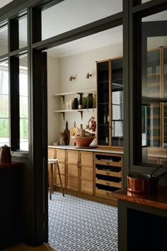 A walk-in pantry. Traditional English Kitchen, Mad About The House, Devol Kitchens, Monday Inspiration, English Kitchens, Timber Beams, Grand Homes, Kitchen Extension, Classic Kitchens