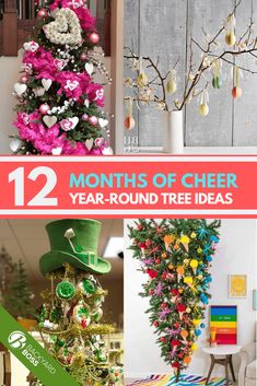 twelve months of cheer year - round tree ideas