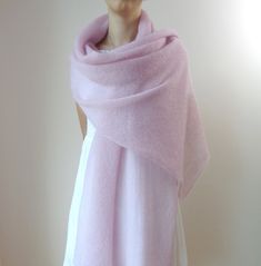 Mohair shawl Light pink wedding wrap Light pink lavender shawl scarf Mohair bridal wrap Woman knit shawl scarf Handmade knitted warm, superfine shawl. This warm shawl is knitted from kid mohair and silk blend yarn. You can wear it every day and everywhere and pair it with any sort of look. Suitable for all seasons, for all life situations, celebration and special events. ❀ Material: Kid Mohair 75%, Silk 25% ❀ Colour: light pink lavender ❀ Dimensions: Width: approx〜 55cm 〜22 inches Length: approx Mohair Shawl, Light Pink Wedding, Linen Shawl, Wrapped Lights, Red Shawl, Mohair Scarf, Warm Shawl, Summer Shawl, Silk Scarf Wrap