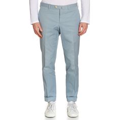 Sartoria CHIAIA Handmade Light Blue Cotton Flat Front Chino Pants EU 52 US 36 SARTORIA CHIAIA Bespoke Tailoring, Handmade Lighting, Chino Pants, Light Blue Color, Twill Fabric, Cotton Twill Fabric, Chinos Pants, Cotton Twill, Bespoke