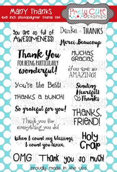 many thanks clear stamp set for teachers and students to use on their school projects, including thank