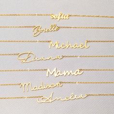 "Gold Name Necklace, Mother's Day gifts , Perfect Personalized Gift For Her * Material: High Quality Solid 925 Sterling Silver * Finish: Sterling Silver ∙ 18K Gold ∙ Rose Gold * All our jewelry is made by hand with Love STERLING SILVER 925 We use real Sterling Silver 925 How to customize Order? 1) Select Color 2) Select Chain length 3) Click \"Add to Cart\" 3) Will need work name or letters write to the text box (like: Alis ♥ Laura -S♥G ) 4) Checkout 5) Complete order Shipping & Package * Yo Customizable Pendant Necklaces For Anniversary, Customizable Pendant Necklace For Anniversary, Customizable Pendant Necklace For Birthday Gift, Minimalist Sterling Silver Name Necklace For Birthday, Minimalist Sterling Silver Name Necklace As Birthday Gift, Birthday Gift Necklace In Sterling Silver, Customizable Dainty Silver Necklace, Dainty Silver Custom Necklace As Personalized Gift, Dainty Customizable Silver Necklaces