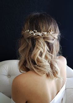 Wedding Hairstyles Medium Length, Romantic Curls, Half Up Half Down Hair, Hair Vine, Popular Hairstyles