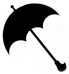 black and white photograph of an umbrella with the handle extended to protect it from rain