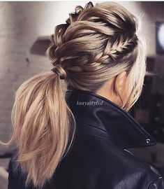 A Ponytail, Braided Hairstyles Updo, Penteado Cabelo Curto, Ponytail Hairstyles, Perfect Hair, Hair Updos, Pretty Hairstyles, Hair Trends, Hair Lengths