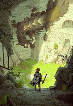 Matt Rockefeller, Wall Shadow, Shadow Of The Colossus, Have Inspiration, Arte Fantasy, Fantasy Inspiration