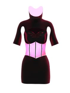 Corset dress remains to be the unique party outfit one can wear with illuminated boning and funnel structures that create a dreamlike aura to the sci-fi party. THIS IS A DIGITAL ITEM, IT ONLY EXISTS DIGITALLY AND WILL BE APPLIED TO YOUR PHOTO(s)Color: burgundy and pinkMaterial: digital vinyl and digital organzaDigital clothes fit all sizes About the brand: OnClickCloset is an Indian fashion brand created by three fashion design graduates from New Delhi exploring fashion beyond traditional method Digital Fashion, Party Attire, Plastic Art, Space Party, Photo S, Retro Futuristic, Sport Chic, Space Exploration, Fashion House