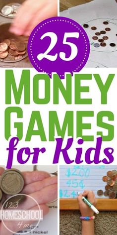 25 money games for kids to play with