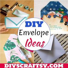 diy envelope ideas for christmas and new year's eve with text overlay