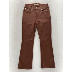 Madewell Kick Out Jeans Women's 25p Brown Coated Denim Stretch Bootcut Mid Rise The Item Shown In The Pictures Is The Exact Item You Will Receive. Please See All Pictures For Measurements! Condition Notes: Whether This Item Is New Or Pre-Owned We Encourage You To View All Of The Pictures Provided For Measurements And Or Any Noticeable Flaws. We Suggest You Compare The Measurements To Your Favorite Clothes To Ensure A Great Fit! Mid-rise Brown Jeans For Work, Brown Mid-rise Jeans For Work, Mid-rise Brown Flare Jeans For Fall, Trendy Brown Flare Jeans For Fall, High Rise Brown Flare Jeans For Fall, Brown Denim Flare Jeans For Fall, Classic Brown Jeans For Fall, Brown Denim Jeans For Work, Brown Jeans For Workwear In Spring