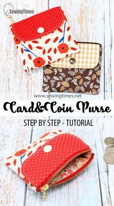 the instructions for how to sew this coin purse are easy and fun, so you can make it yourself