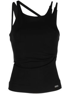 Find HELIOT EMIL Benthic Jersey Tank Top on Editorialist. black stretch-design silver-tone logo plaque strap detailing gathered detailing scoop neck sleeveless straight hem Soft Preppy, Virgo Rising, Heliot Emil, Future Girlfriend, Soul Contract, Singlet Tops, Jersey Tank Top, Business Wear, Power Girl