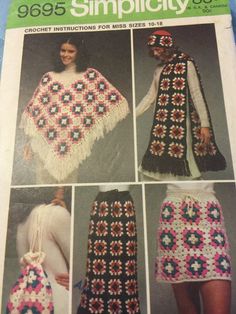 an old crochet pattern for a ponchy shawl