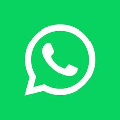 the whatsapp icon is shown in white on a green background