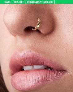 20% Off SALE Gold Nose Cuff Gold Nose Ring Tragus by StudioMeme Small Hoop Nose Rings For Wedding, Wedding Hoop Septum Ring, Dainty Septum Ring For Wedding, 14k Gold Septum Ring, Gold Septum Ring For Wedding, Gold Nose Cuff, Nose Jewels, Nose Ring Gold, Nose Ring Jewelry