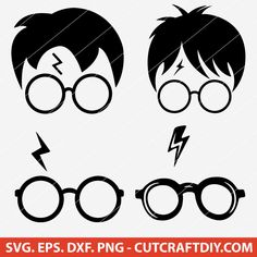 harry potter glasses svg files