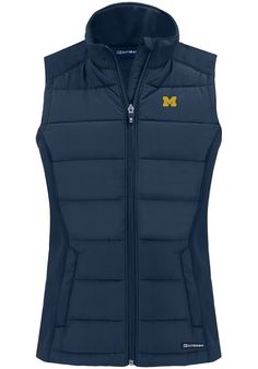 Check out the deal on Cutter and Buck Michigan Wolverines Womens Navy Blue Evoke Vest at Rally House Blue Recycled Polyester Activewear For Outdoor, Blue Outdoor Activewear For Fall, Blue Recycled Polyester Sports Outerwear, Blue Recycled Polyester Sport Outerwear, Wolverine Jacket, Navy Blue Vest, Detroit City, Portland Timbers, Jersey Hat