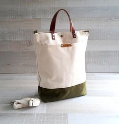 Comfy Unisex Tote, canvas tote bag, Natural Cream and army green waxed canvas, men tote bag, women tote bag, Christmas gift, Messenger Bag Men Tote Bag, Men's Totes, Sac Week End, Bag Dark, Natural Cream, Lace Corset, Weekender Tote, Fabric Bags, Waxed Canvas