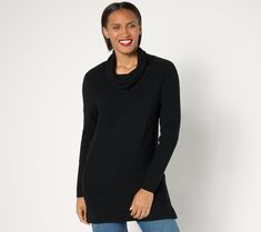 Need a sweater refresh? Cuddle up in this cozy cowl neckline style, designed with brushed ribbed details to complete the iconic fall look. From AnyBody®. Sweater With Side Slits, Cowl Neckline, Cowl Neck Sweater, Fall Looks, Sweater Fashion, Cowl Neck, Neck Sweater, Sweaters & Cardigans, Cut Out