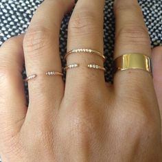 WHITE SEMI PAVE RING Minimal Jewelry Design, Ring Styling, Vale Jewelry, Open Cuff Ring, Stacked Rings, Jennie Kwon, Ring Inspo, Wide Band Ring, Cuff Ring