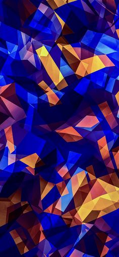 an abstract background consisting of blue, orange and yellow shapes