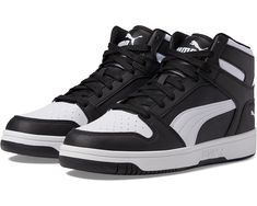 PUMA Rebound Layup Wide | 6pm Shoes Puma, Puma White, Black Puma, Wide Shoes, Toe Designs, Branded Bags, Synthetic Leather, Top Trends, Product Reviews