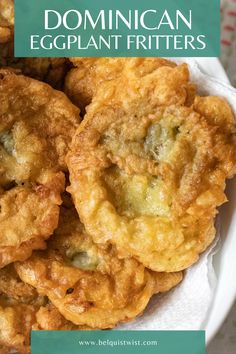 fried eggplant fritters on a white plate