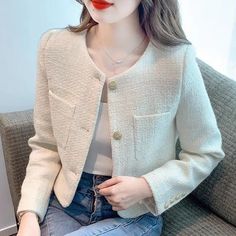 SPECIFICATIONS Rimocy Korean Fashion Tweed Cropped Jackets for Women 2024 Spring Round Neck Chic Coat Woman Beige Single-Breasted Jacket Female color: beige size: S/M/L/XL season: spring/autumn gender: women/ladies/femme/female/mujer/woman style: casual/vintage/fashion/oversized occasion: daliy/office/street/shopping/vacation clothes type: tweed jacket women/cropped coats woman Sleeve Length(cm): Full Sleeve Style: regular Brand Name: rimocy Model Number: T4444 Clothing Length: regular Style: Of Casual Beige Single-breasted Tweed Jacket, Casual Beige Tweed Jacket With Pockets, Cream Tweed Outerwear For Fall, Beige Long Sleeve Tweed Jacket With Button Closure, Beige Tweed Jacket With Button Closure, Beige Casual Long Sleeve Tweed Jacket, Casual Beige Long Sleeve Tweed Jacket, Fall Cream Tweed Outerwear, Spring Beige Tweed Blazer