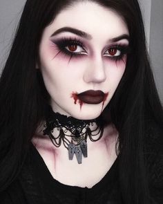 Dracula Makeup, Vamp Makeup, Monster Makeup, Vampire Halloween Costume, Vampire Makeup, Halloween Makeup Pretty