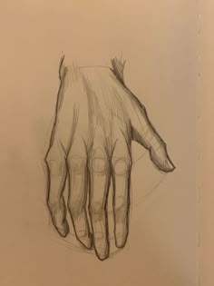 a drawing of a hand holding something in it's right hand with no other hand