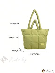 Bird in Bag - Casual Fashion Womens Tote Bag with Handle Winter Purses, Winter Bags, Casual Tote Bag, Quilted Handbags, Fashion Tote Bag, Casual Tote, Shoulder Tote Bag, Large Tote Bag, Bird In Bag