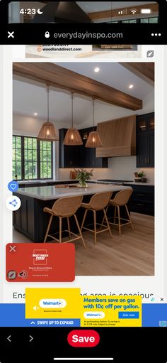 an image of a kitchen that is on the app