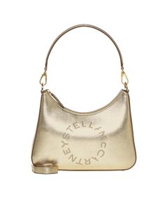 Shoulder Bag from Stella McCartneyComposition: Synthetic->polyurethane, 71% Synthetic->polyester, 28% Metals & Alloys->aluminium, 1% Gold Shoulder Bag With Metal Logo, Leather Evening Bags With Metallic Logo, Evening Leather Bags With Metallic Logo, Designer Silver Bag With Metal Logo, Gold Shoulder Bag With Metal Logo For Everyday Use, Designer Shopping Bag With Metal Logo, Silver Bag With Metal Logo For Everyday Use, Gold Crossbody Shoulder Bag With Metal Logo, Silver Evening Bag With Metal Logo