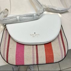 Questions? Leave A Comment Below! White Crossbody Shoulder Bag With Leather Handles, White Shoulder Bag With Leather Handles For Errands, White Crossbody Shoulder Bag For Errands, Kate Spade White Travel Shoulder Bag, Kate Spade White Shoulder Bag For Travel, Kate Spade White Shoulder Bag With Leather Handles, White Kate Spade Shoulder Bag For Travel, Kate Spade White Everyday Shoulder Bag, White Kate Spade Shoulder Bag For Everyday