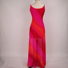 Loooove........ This Tadashi Maxi Dress. This Dress Can Be Worn To A Formal Party Or To A Simple Dinner Get-Together. Loooove The Colors On This Dress..... It Is The Meaning Of Summer!!!!!! Condition: New Without Tags (Nwot). No Defects... No Flaws. Material: Nylon/Spandex. Back Zipper/Clip. +Lining Down To Thigh Area... Then Sheer Size: Xs. Please See Measurements Chest- 15 Inches Across (Stretches To 17 Inches) Waist- 13 Inches Across (Stretches To 14.5 Inches) Hips- 17.5 Inches Across (Stretc Pink Fitted Floor-length Maxi Dress, Pink Maxi Dress For Summer Evenings, Pink Maxi Dress For Spring Evening, Pink Lined Maxi Dress For Spring, Floor-length Pink Summer Dress, Fitted Multicolor Maxi Dress For Cocktail, Lined Pink Maxi Dress For Cocktail, Pink Lined Maxi Dress For Cocktail, Pink Lined Maxi Dress For Party