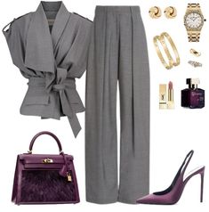 Alluring Aesthetic, Gray Outfit, Everyday Fashion Outfits, Classy Work Outfits, Nude Lip, Stylish Work Outfits, Workwear Fashion, Pinterest Fashion, Modest Fashion Outfits