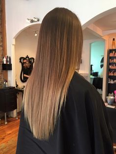 Brown Blonde Hair Straight, Straight Hair V Cut, V Hair Cuts, V Haircut For Long Hair, V Haircut, Long Hair V Cut, Layered Haircuts Straight Hair, Ombre Straight Hair, Haircuts For Long Hair Straight