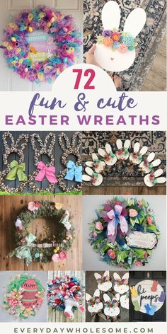 12 fun and cute easter wreaths