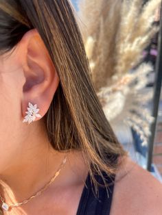 This piece of jewelry is the perfect combination of vintage and modern creating a timeless statement. Each earring features 10 marquise shaped moissanites that are carefully set in a delicate cluster. These Classic and exquisite earrings are truly fit for royalty! *Details: *Metal Types Available: 14K Yellow Gold 14K White Gold 14K Rose Gold Size: 12x16mm Marquise size: 2.5x6mm TCW (20 Marquise): 2.9CT 14K Gold Weigh: 3.5g Post Length: 9mm Post Width: 0.8mm *Closure: Push back *Stone Type: Moissanites *Shape: Marquise *Color Grade: DEF Colorless *Clarity Grade: VS *Handmade and High Quality  *All items will be packaged in a high-quality Jewelry box!  *SHIPPING: We are located in NY and we offer various shipping options! If we have the item in stock it will be shipped within 3-5 business da Timeless Diamond Earrings For Wedding, Timeless Diamond Wedding Earrings, Elegant Diamond Earrings For Wedding, Timeless Diamond Drop Earrings For Wedding, Timeless Diamond Accented Earrings For Wedding, Marquise Brilliant Cut Cubic Zirconia Bridal Earrings, Timeless Wedding Earrings With Diamond Accents, White Gold Marquise Bridal Earrings With Brilliant Cut, Marquise Brilliant Cut White Gold Bridal Earrings