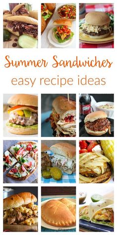 an image of summer sandwiches that are easy to make