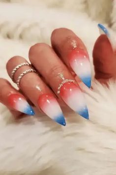 ngcb4 Nails Acrylic 4th Of July, Patriotic Nails 4th Of July, 4th Of July Nails Acrylic, Cute 4th Of July Nails, Nail Simple, Nail Art Images, Nails 2022