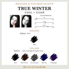 Cold Skin Tone, Cool Winter, Clear Winter, True Winter, Winter Color Palette, Winter Makeup