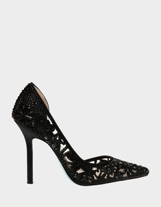 CHIC BLACK Embellished Stone Heel | Women's Heels – Betsey Johnson Goth Lookbook, Black Wedding Shoes, Corporate Goth, Chic Heels, Black Bridal, Betsey Johnson Shoes, Chic Pattern, New Chic, Stone Pattern