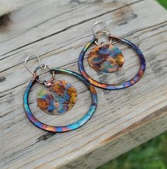 Artistic Multicolor Copper Jewelry, Artsy Multicolor Nickel Free Earrings, Artsy Multicolor Nickel-free Earrings, Multicolor Nickel-free Copper Earrings, Nickel-free Multicolor Artsy Earrings, Nickel-free Multicolor Copper Earrings, Handmade Multicolor Copper Earrings, Multicolor Copper Dangle Earrings, Earrings Colorful