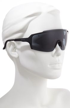 Bold angular frames bring edgy, avant-garde style to sport-ready sunglasses fitted with glare-reducing, color-enhancing ChromaPop lenses. Hydrophilic megol nosepads are adjustable, allowing you to create a comfortable, nonslip fit. Style Name:Smith Flywheel 160mm Chromapop Shield Sunglasses. Style Number: 5810051. Available in stores. Matte Black Shield Sunglasses With Uva Protection For Streetwear, Black Shield Sunglasses For Outdoor Activities, Black Polycarbonate Shield Sunglasses For Outdoor Activities, Sleek Black Shield Sunglasses With Uva Protection, Futuristic Shield Sunglasses With Uv Protection For Outdoor, Futuristic Shield Sunglasses With Uv Protection, Matte Black Shield Sunglasses With Mirrored Lenses For Streetwear, Modern Anti-reflective Shield Sunglasses In Polycarbonate, Sporty Anti-reflective Shield Sunglasses For Protection