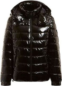 Premium Quality Guess Jeans Womens Long Florenza jacket Glossy nylon puffer Hood Black, Women's Coats, Jackets & Vests Top Designer Brands, Jeans Womens, Guess Jeans, Women's Coats, Synthetic Fabric, Sweater Coats, Jacket Style, New Black, Vest Jacket